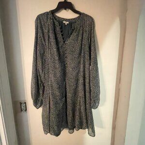 Joie A-line Green and White Dress new with tags